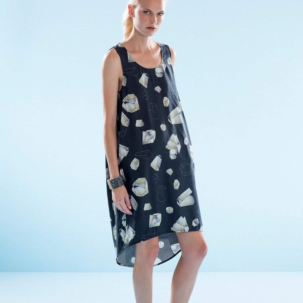 Elk gemstone pleat back tank dress size 6 - Picture 1 of 8